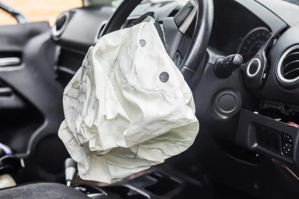 Exploded airbag