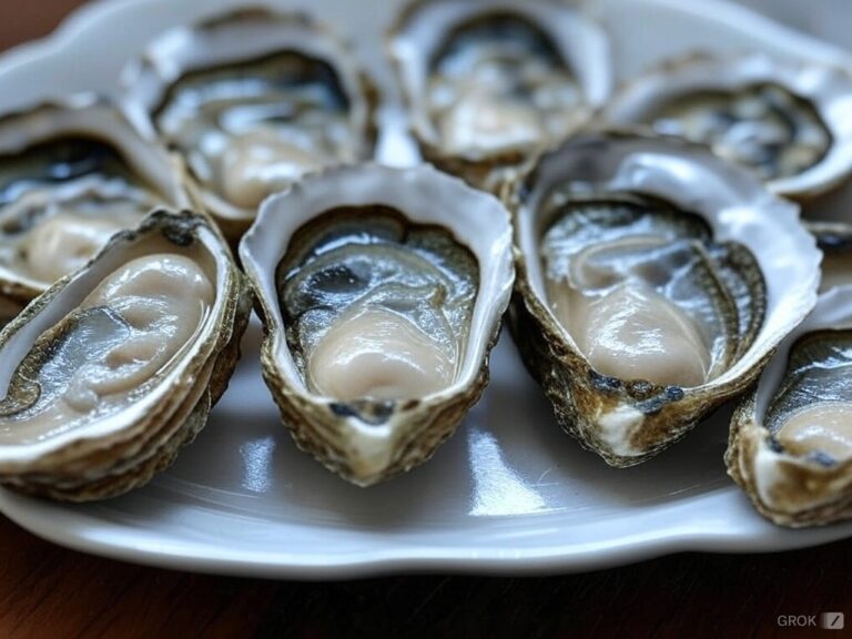 a plate of oysters