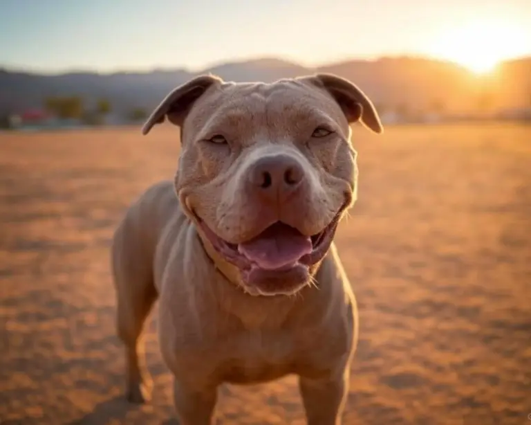 A pitbull in the coachella valley